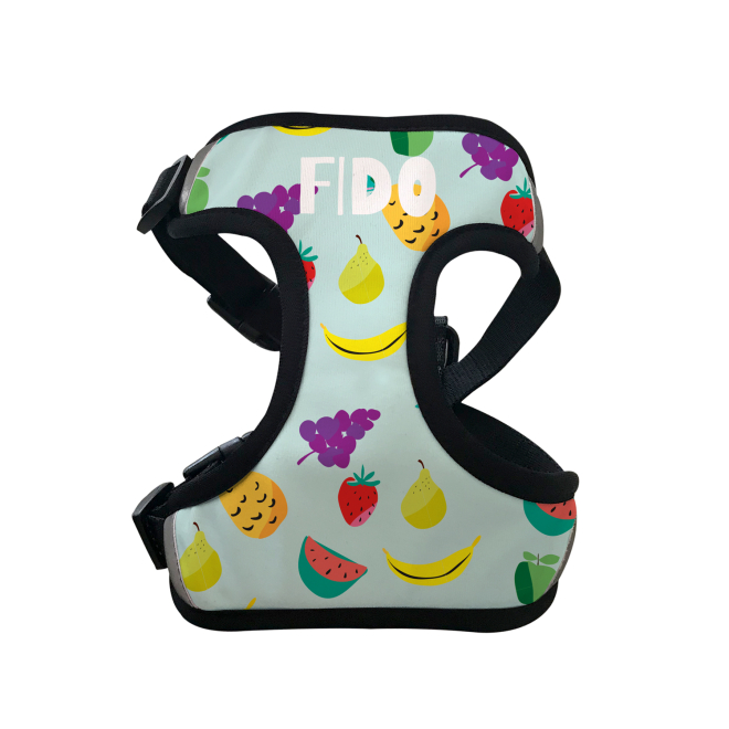 Personalised Pet Harness - Fruity in a Variety of Colours