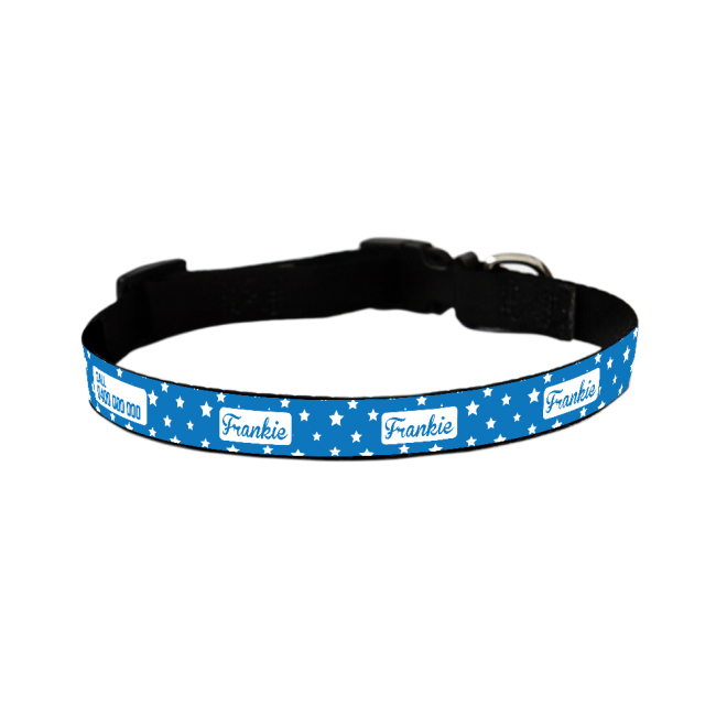 Dog Collar - Stars (blue)