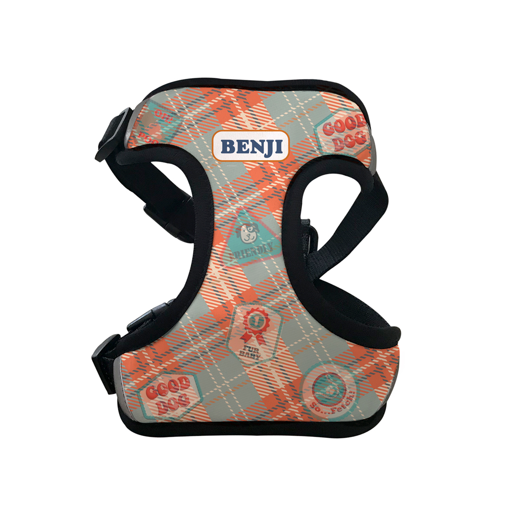 Personalised Pet Harness - Happy Traveller in a variety of colours