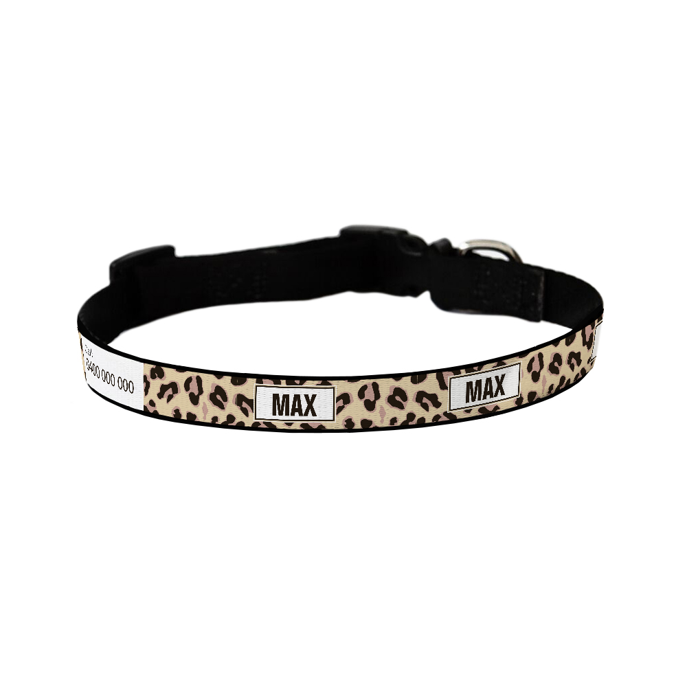 Dog Collar - Leopard in a variety of colours