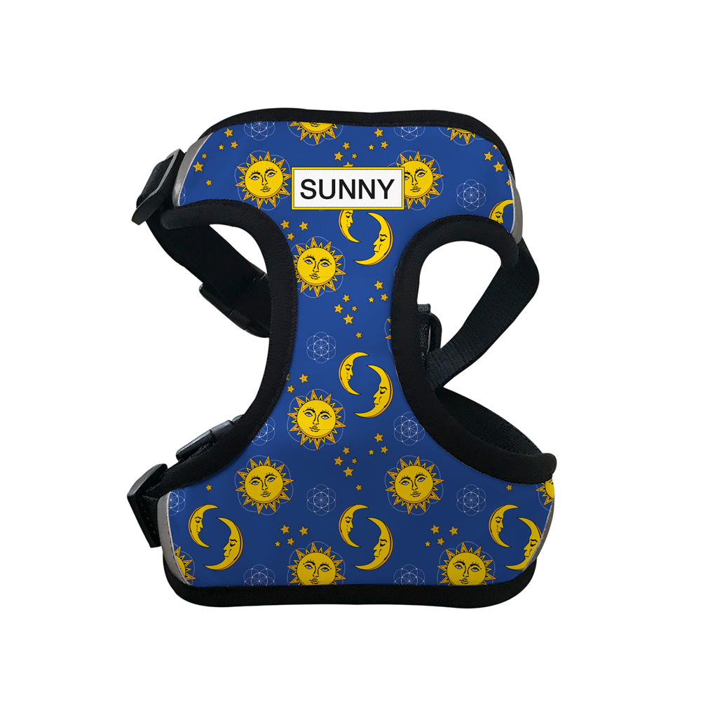Personalised Pet Harness - Celestial Sun and Moons