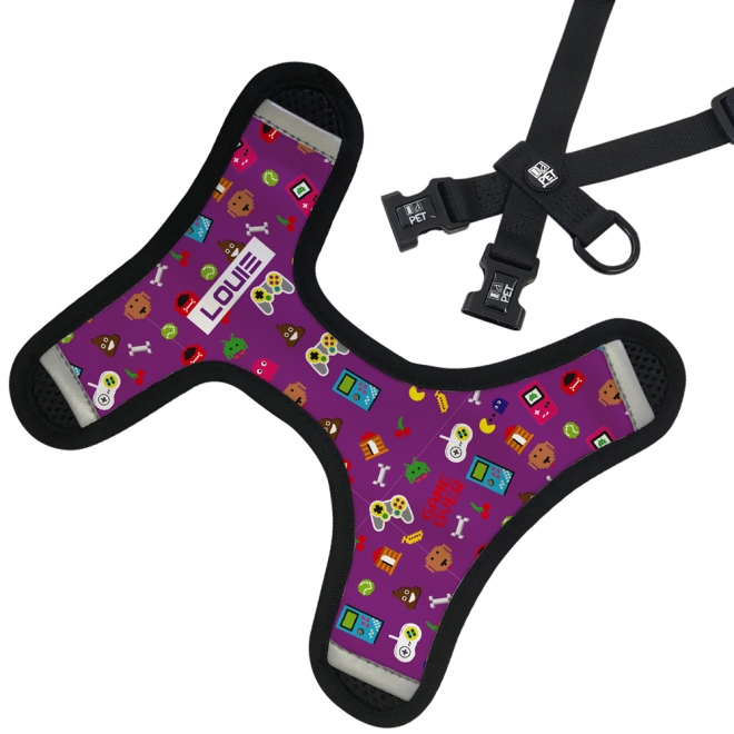 Personalised Pet Harness - Gamer in a Variety of Colours