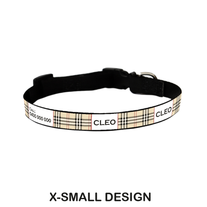 Personalised Dog Collar - Very Furberry in Oatmeal