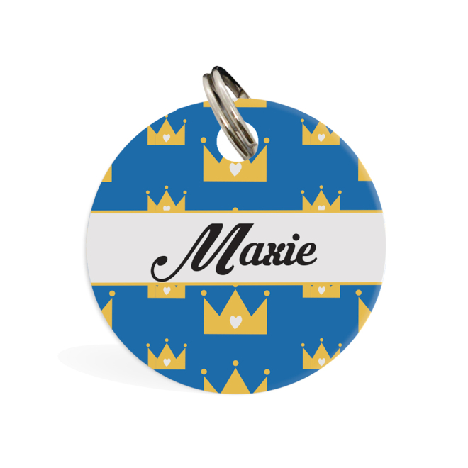 ID Tag Round - Regal Crown in a Variety of Colours